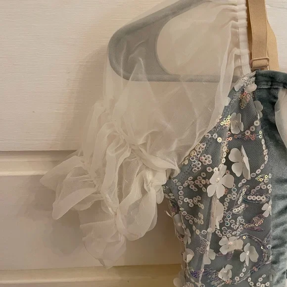 Revolution Cream and Blue Dance Costume with Romantic Tutu - Picture 4 of 6